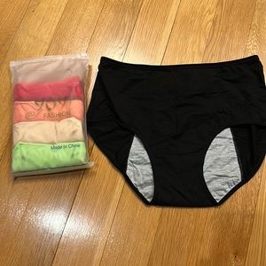 YOYI FASHION Bamboo Viscose Fiber Brief Menstrual Leakproof Panties Multi Pack